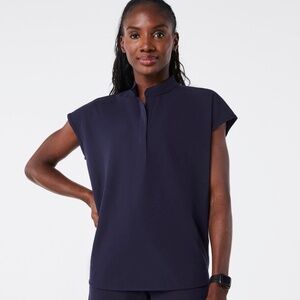 Figs Women's Rafaela Oversized Scrub Top in Navy